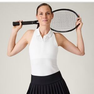 Aurora Seamless Crop Polo Tank